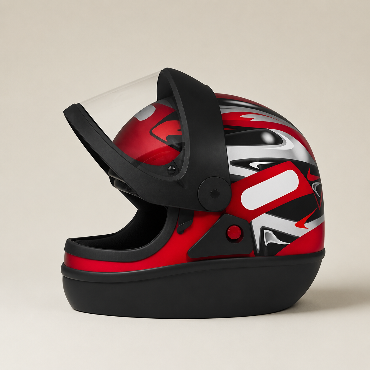 Capacete Tauros San Marino Preto com Vermelho